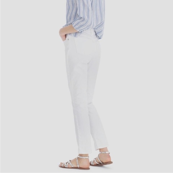POINT SUR J. Crew High Rise Slim Boy Distressed White Jeans Plus Size 37 US 22 - Picture 4 of 16